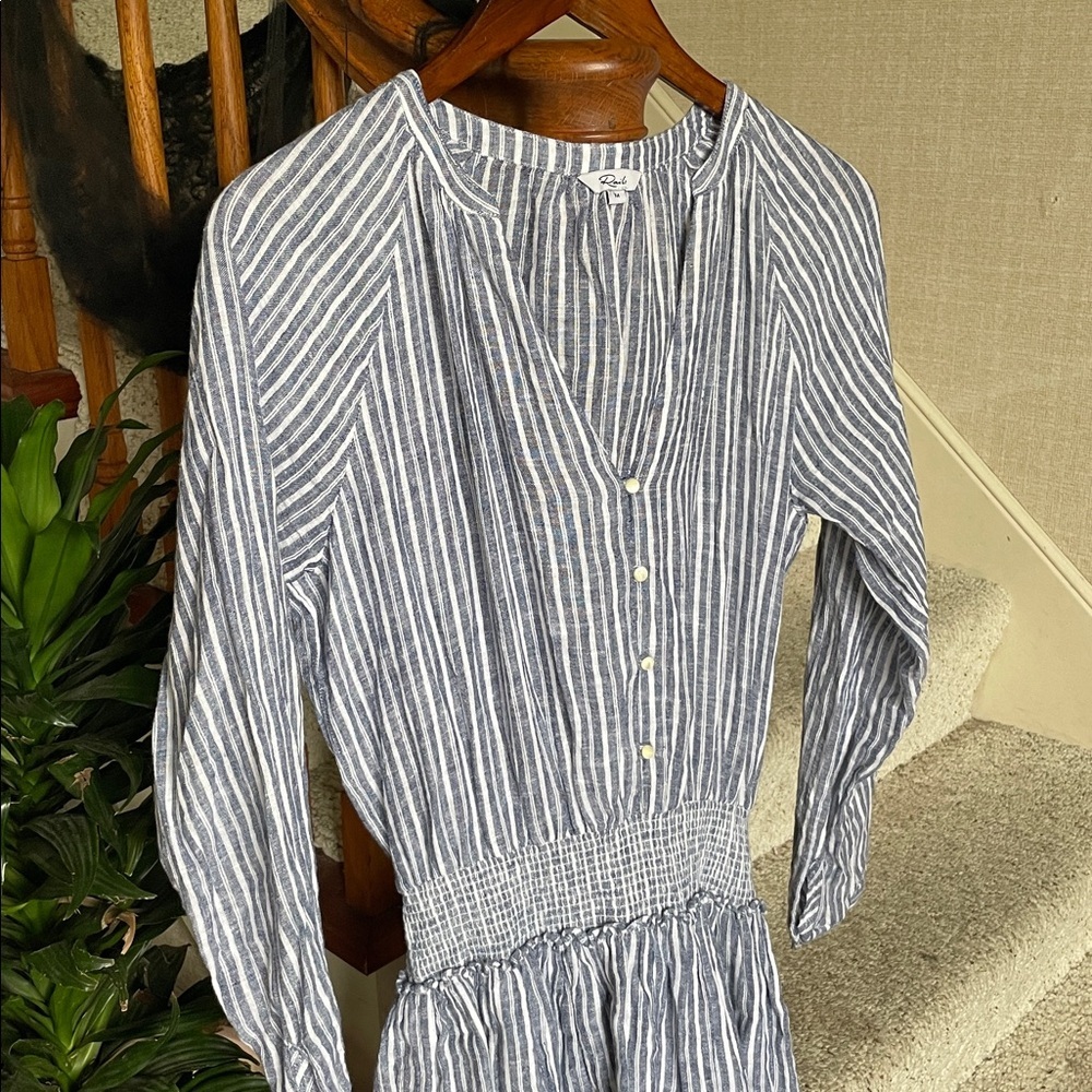 Rails Jasmine Tibet Stripe Navy And White Linen D… - image 4